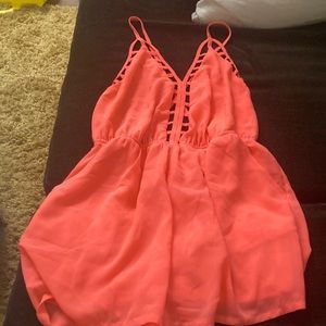 Bright romper salmon color